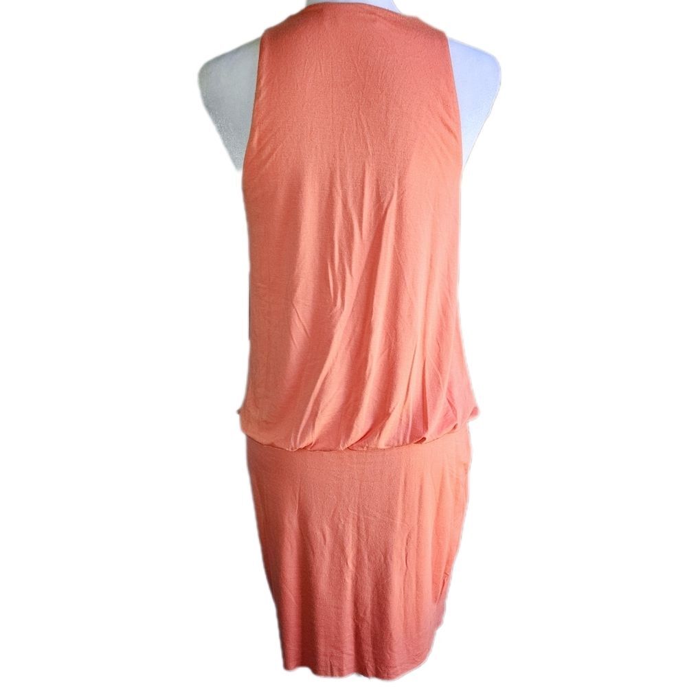 Bailey 44 New Dimension Coral Wrap Mini Dress Womens Small Ruffle Tie Summer NWT - Picture 3 of 7